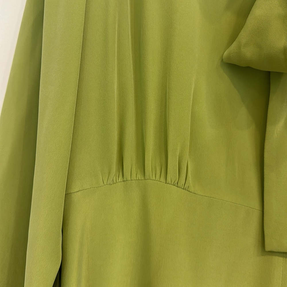 Gorgeous Max Mara pure silk light green mid dress - Picture 5 of 11